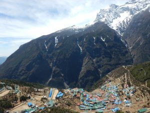 Namche Bazaar från ovan