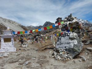 Minnesplats för omkomna på Everest.