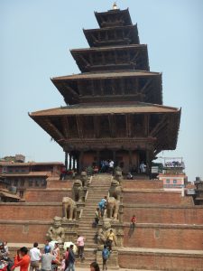 Ett tempel i Bhaktapur