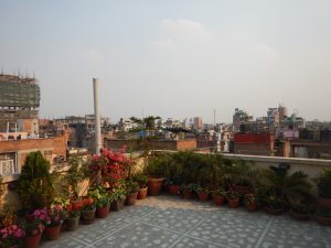 Utsikt från vårt hotell, Kathmandu Eco Hotel.